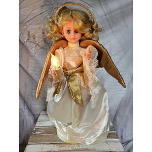 Rennoc angel motionette‎ animated Xmas cherub blonde vintage